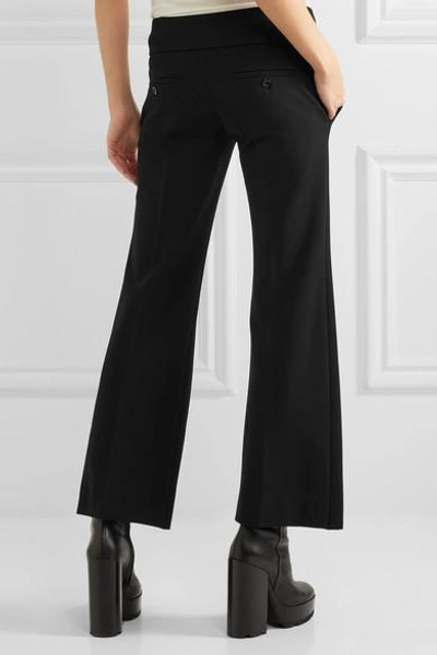 Shop Gucci Cropped Stretch-jersey Flared Pants