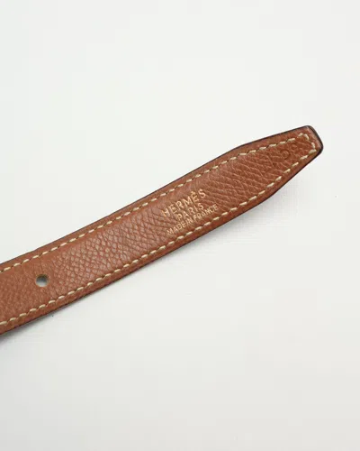 Pre-owned Hermes Hermès H Belt, Size 65 In Black