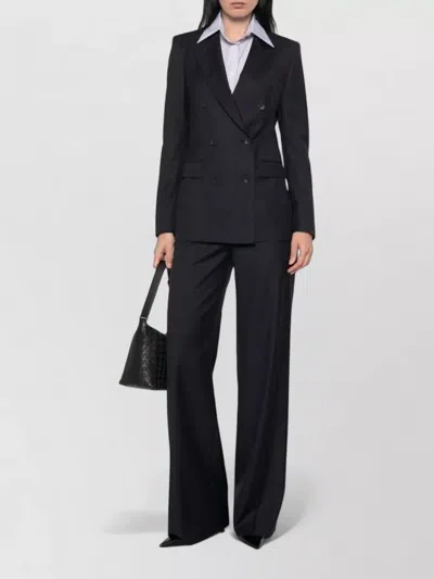 Tagliatore Wool Double-breasted Suit Jacket In Black