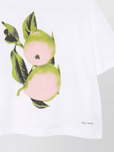 Paul Smith Printed Cotton T-shirt In White