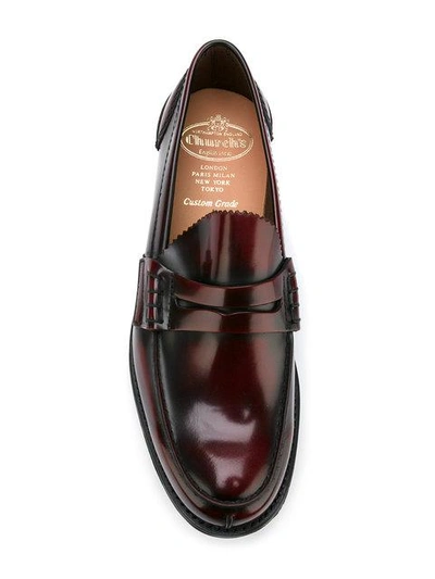 Shop Church's Tunbridge Loafers In Red