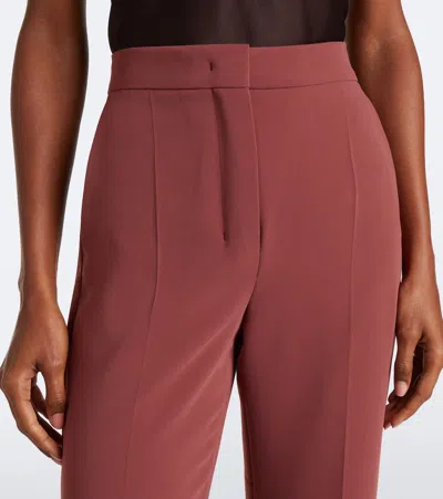 Max Mara Solid Color Flared Trousers In Pink