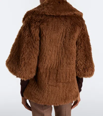 Max Mara Shearling Jacket In Brown