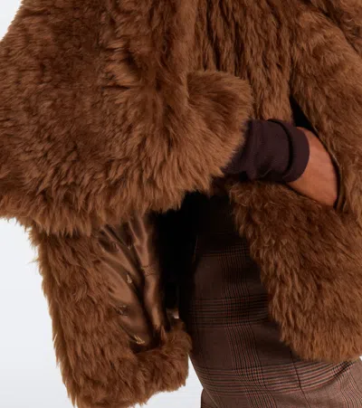 Max Mara Shearling Jacket In Brown