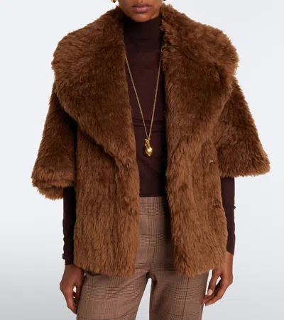 Max Mara Shearling Jacket In Brown