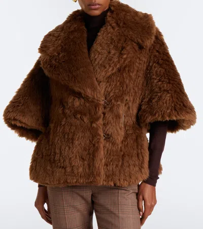 Max Mara Shearling Jacket In Brown