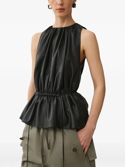 Less Drawstring-detail Blouse In Black