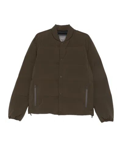 Herno Quilted Press-stud Jacket In Brown