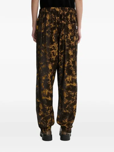 Rains Drawstring Patterned Trousers In Brown