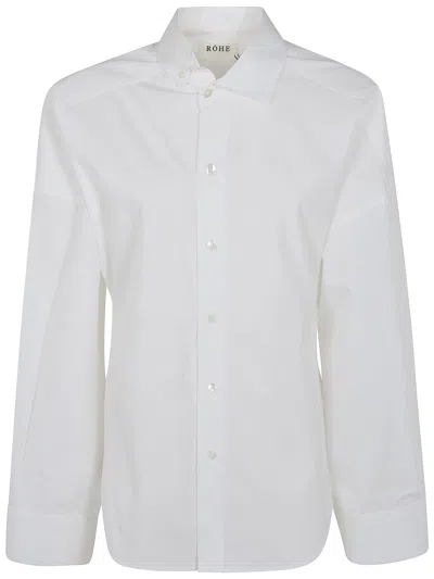 Rohe Drop-shoulder Button-up Shirt In White