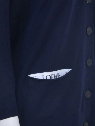 Shop Loewe Cardigan In Blue