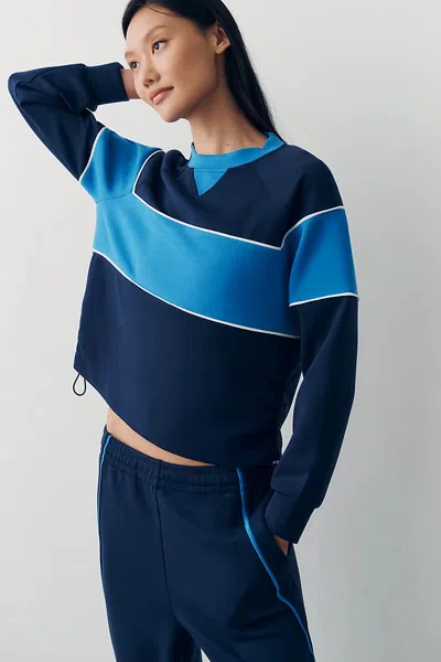 Bernardo Cinched Sweatshirt In Blue
