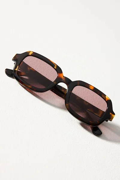 Sunski Lago Rectangle Sunglasses In Black