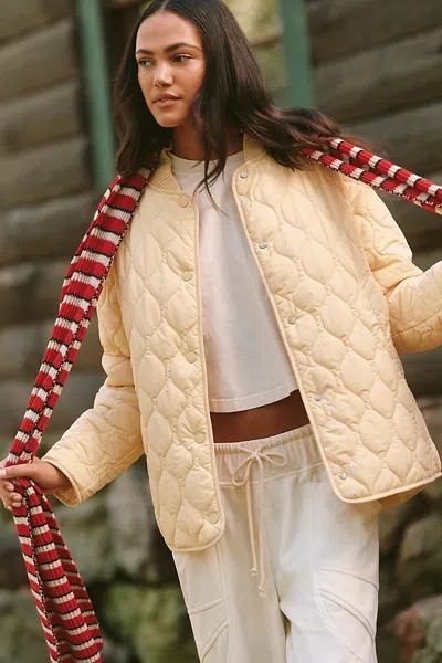 Varley Luca Quilted Jacket In Yellow