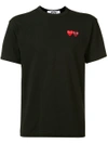 Comme Des Garçons Play Embroidered Logo T-shirt In Black