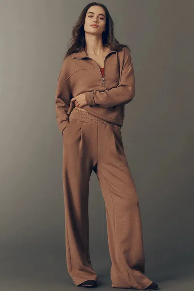 Varley Extra-wide-leg Pull-on Pants In Brown