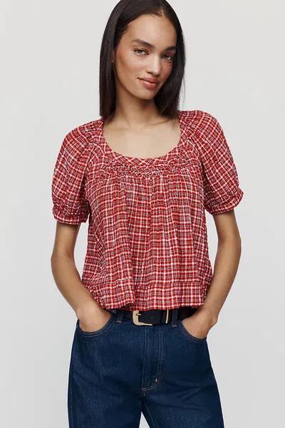 Pilcro Smocked Swing Blouse In Multi
