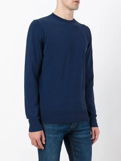 Shop Ballantyne Crew Neck Jumper In Blue