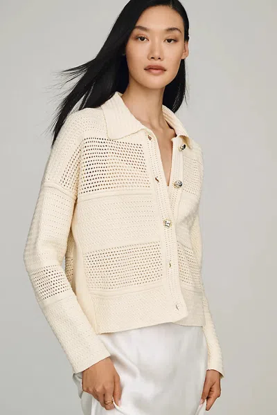 Nvlt Knit Collared Jacket In Neutral