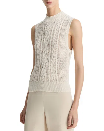 Vince Cable Double Layer Wool-blend Shell In White