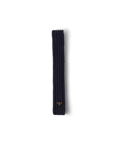 Prada Wool Scarf In Blue