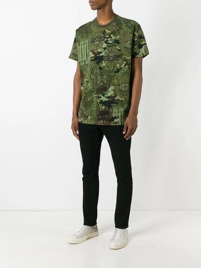 Shop Givenchy Camouflage Print T In Green