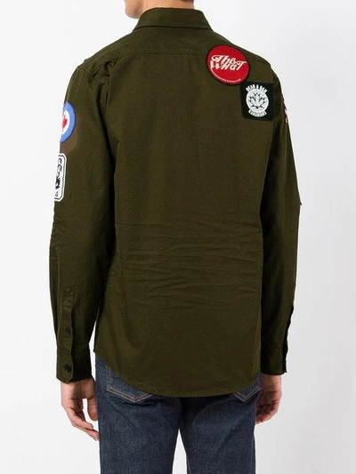Shop Dsquared2 Patched Military Shirt