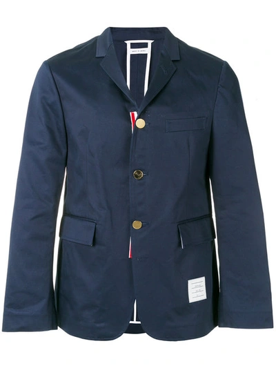 Thom Browne Unconstructed High Density Sport Coat In 415 Navy
