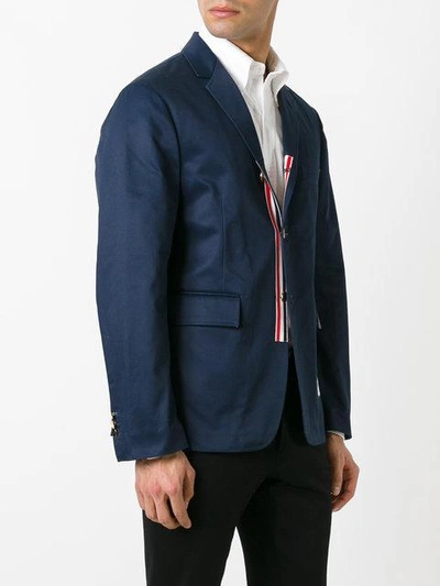 Shop Thom Browne Unconstructed High Density Sport Coat In 415 Navy