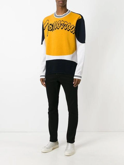 Shop Stella Mccartney 'tomorrow' Slogan Sweatshirt In Blue