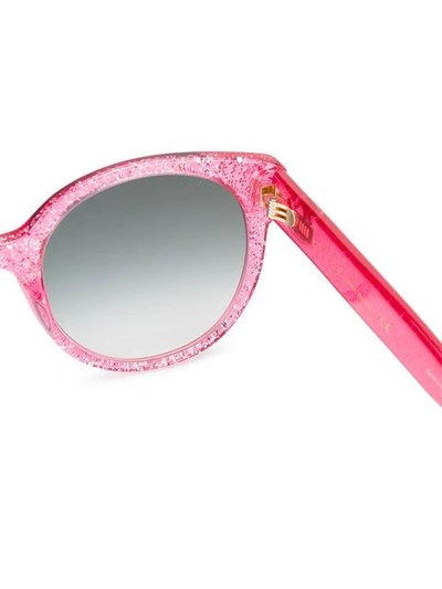 Shop Gucci Eyewear Glitter Round Sunglasses - Pink