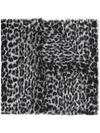 SAINT LAURENT leopard print scarf,DRYCLEANONLY