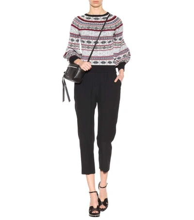 Shop Alexander Mcqueen Silk, Wool And Cotton Sweater In Eavy