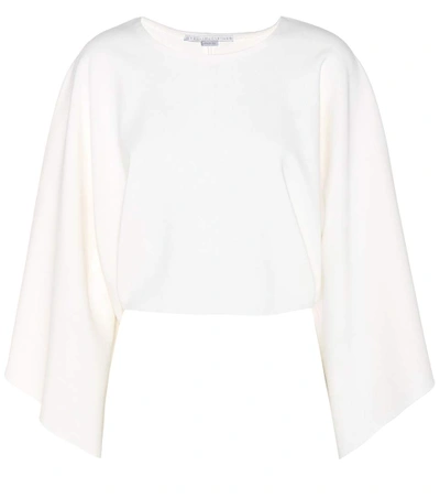 Stella Mccartney Cropped Batwing Sweatshirt In White
