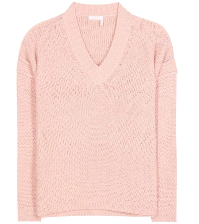 See By Chloé Cotton-blend Jumper In Pink