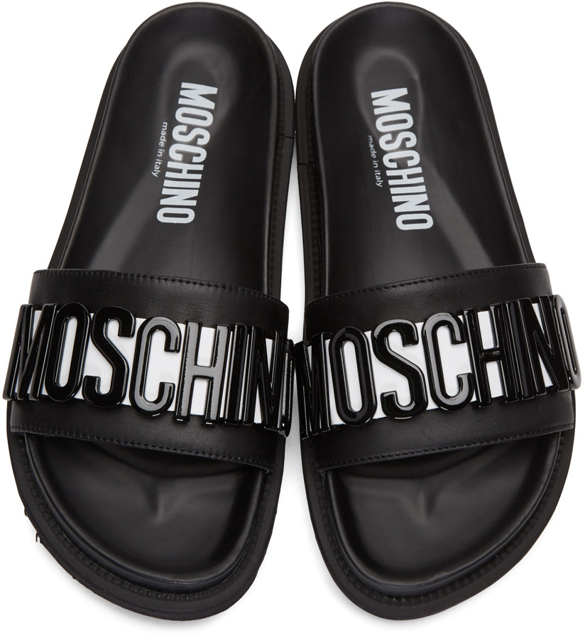 moschino slides sale