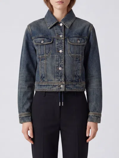 Alexander Mcqueen Long-sleeve Denim Jacket In Blue