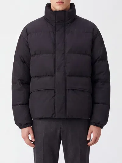 Jil Sander Midnight Blue Nylon-blend Down Jacket In Black