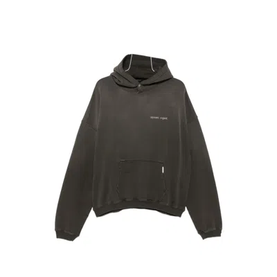 Represent Mens Brand-print Relaxed-fit Cotton Hoody Ash Xs In Grey