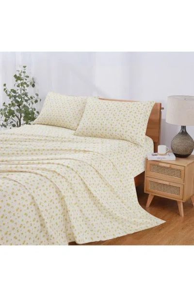 Modern Threads Printed 4-piece Sheet Set In Brown