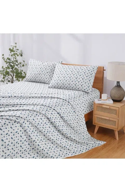 Modern Threads Printed 4-piece Sheet Set In Blueberry