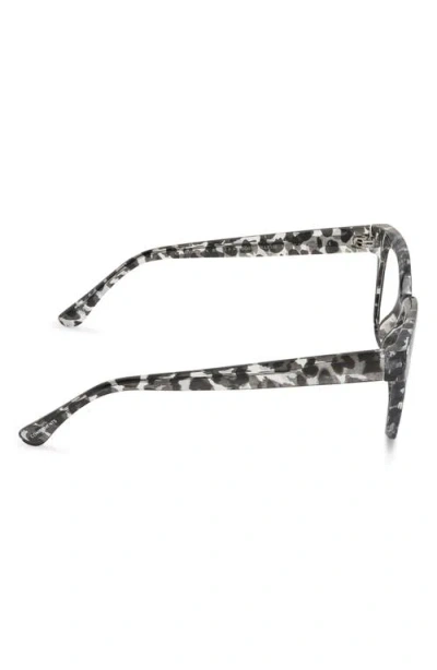 Diff Ava 50mm Small Blue Light Blocking Reading Glasses In Clear Leopard