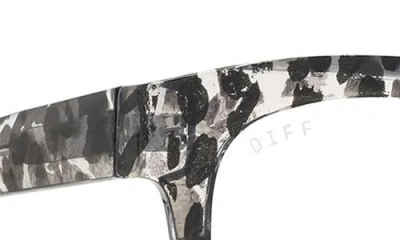 Diff Ava 50mm Small Blue Light Blocking Reading Glasses In Clear Leopard
