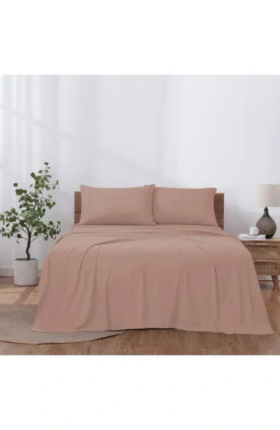 Modern Threads Solid 4-piece Microfiber Sheet Set In Cameo Rose