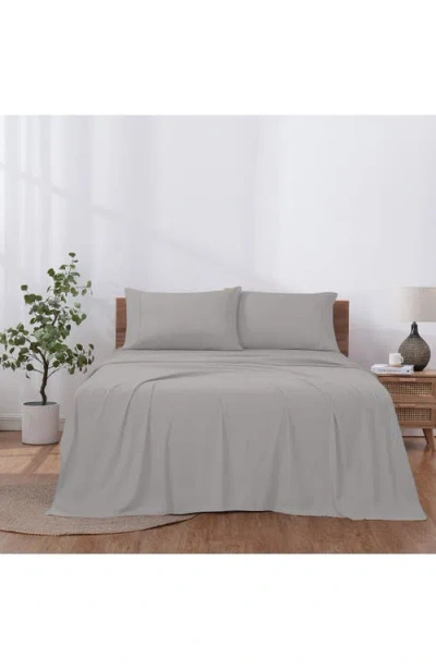 Modern Threads Solid 4-piece Microfiber Sheet Set In Vapor Blue