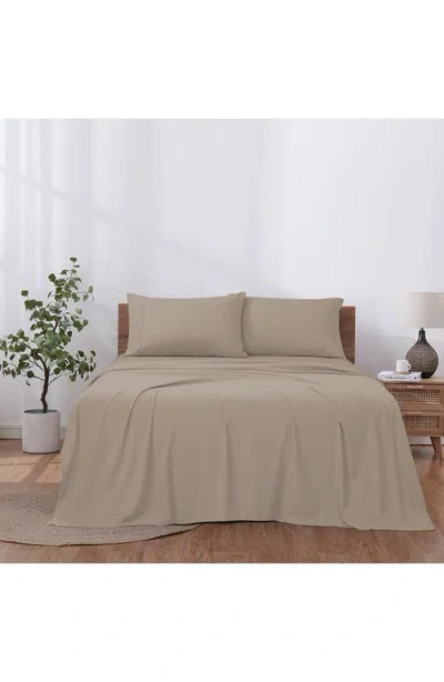 Modern Threads Solid 4-piece Microfiber Sheet Set In Brown