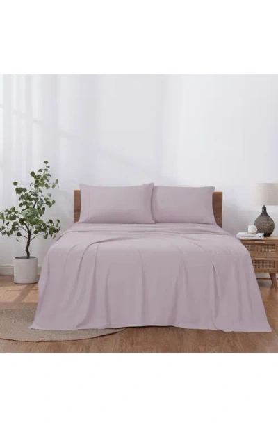 Modern Threads Solid 4-piece Microfiber Sheet Set In Dusty Mauve