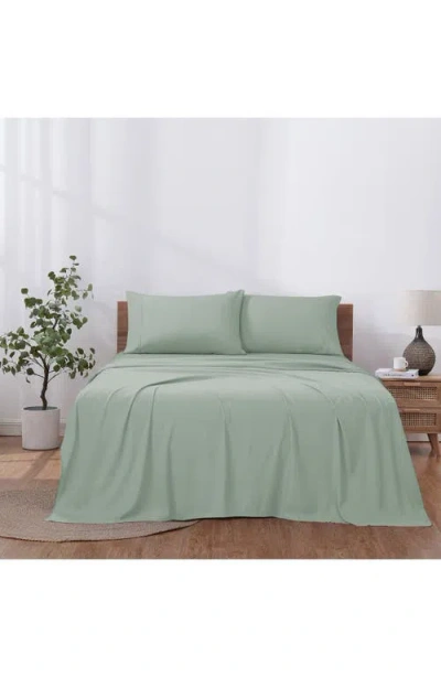 Modern Threads Solid 4-piece Microfiber Sheet Set In Green