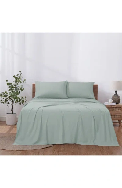 Modern Threads Solid 4-piece Microfiber Sheet Set In Green