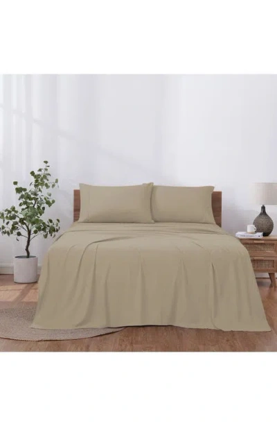 Modern Threads Solid 4-piece Microfiber Sheet Set In Brown